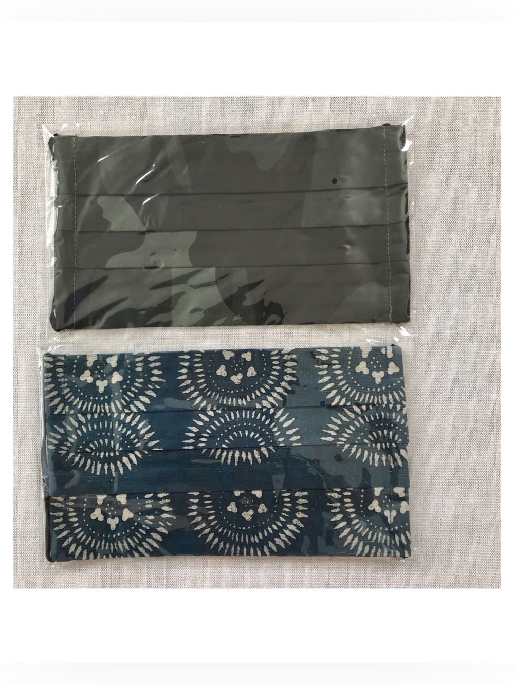 Johnny Was 2 NWT Face Masks Camo & Chakra Sun Burst Motif Black & Green